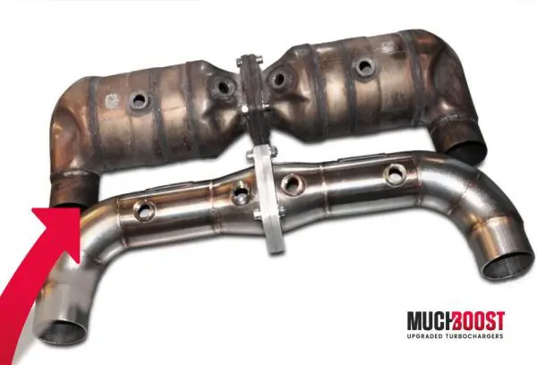 3.8 Porsche De-Cat Downpipe 911 Turbo, 911 Turbo S 997.2 - Image 2