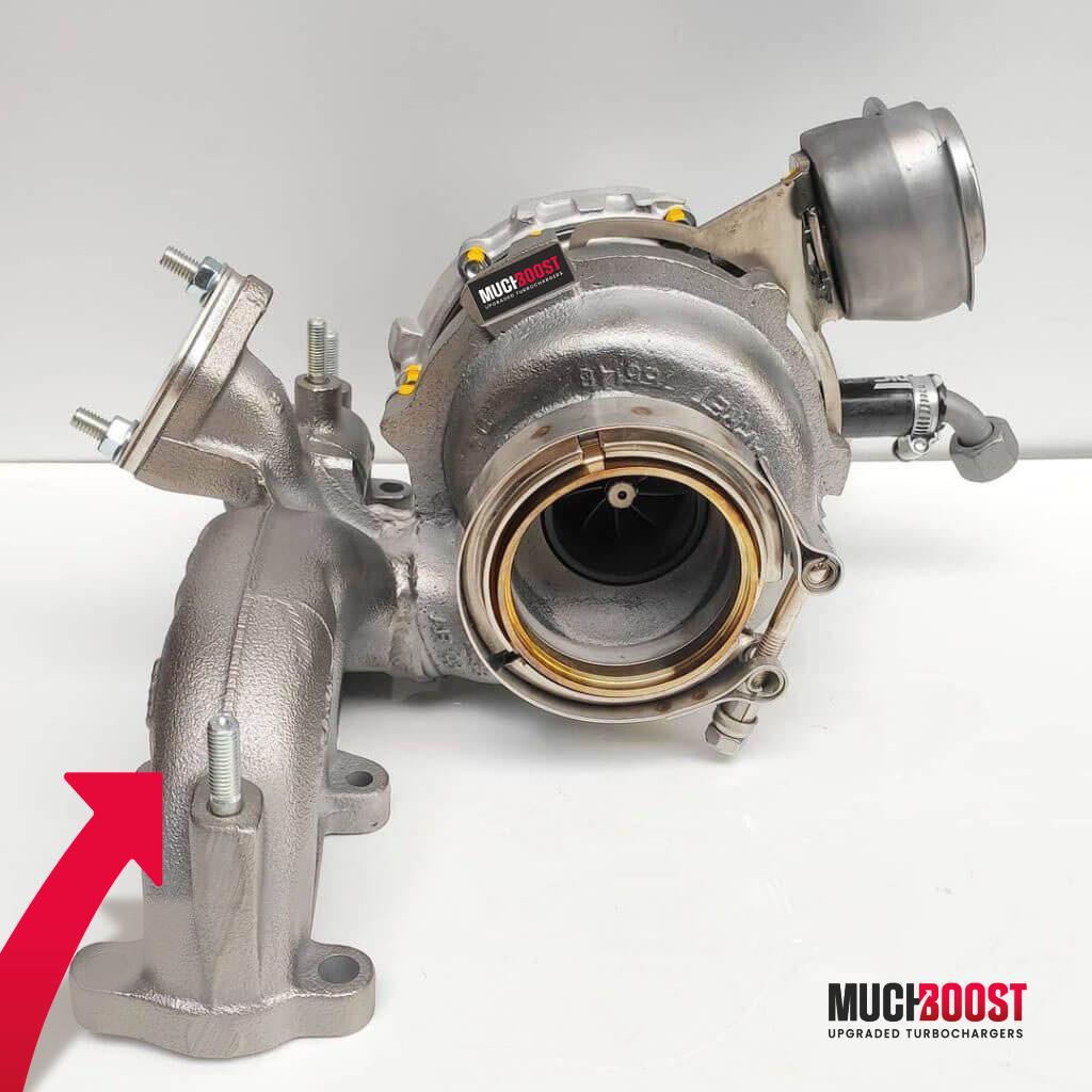 Billet Wheel GTB2260VK BigTurbo Upgrade TDI vacuum converted with a welded 1.9/2.0 TDI Manifold - Image 2