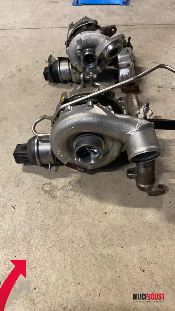 Billet Wheel GTB2260VK BigTurbo Upgrade TDI vacuum converted with a welded 1.9/2.0 TDI Manifold - Image 12
