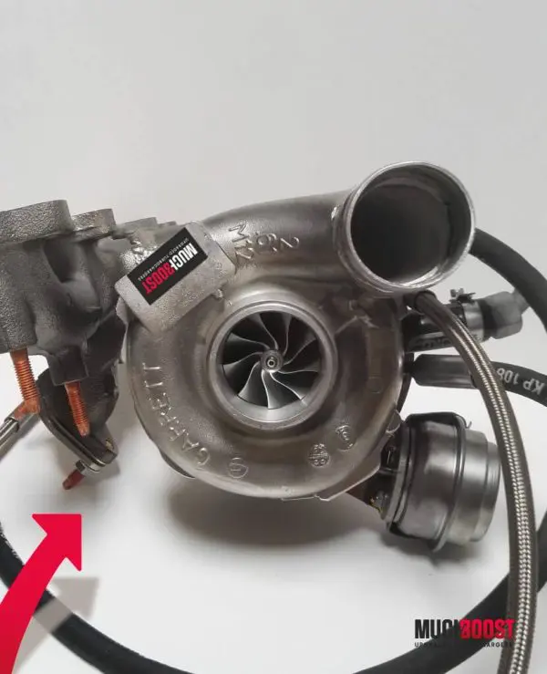 Billet Wheel GTB2265VKLR Ceramic Ball Bearing Hybrid Turbo Upgrade vacuum converted with a welded 1.9/2.0 TDI Manifold - Image 4
